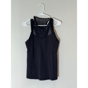 Lululemon Black Mesh Racerback Athletic Tank Top Women's Activewear Size 10